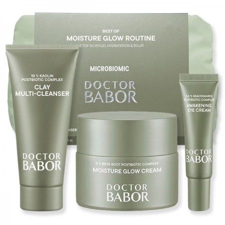 Pack Microbiomic Doctor Babor rutina facial hidratante con limpiador contorno y crema